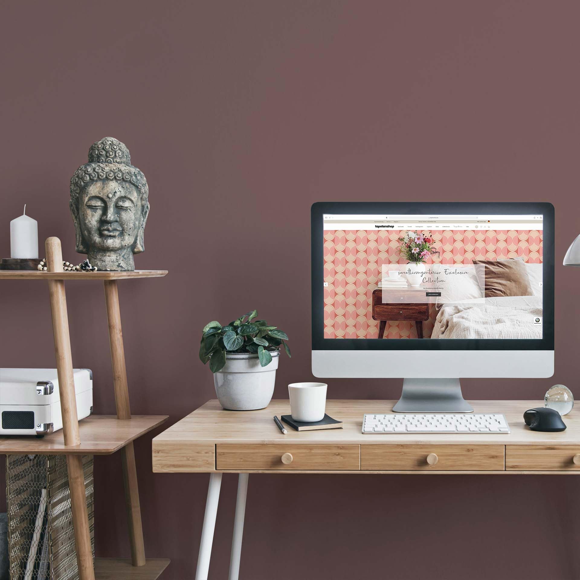 K&L Wall Art Pittura murale opaca marrone, Vernice per pareti interne moderna protezione da parete 5 litri, colore terra