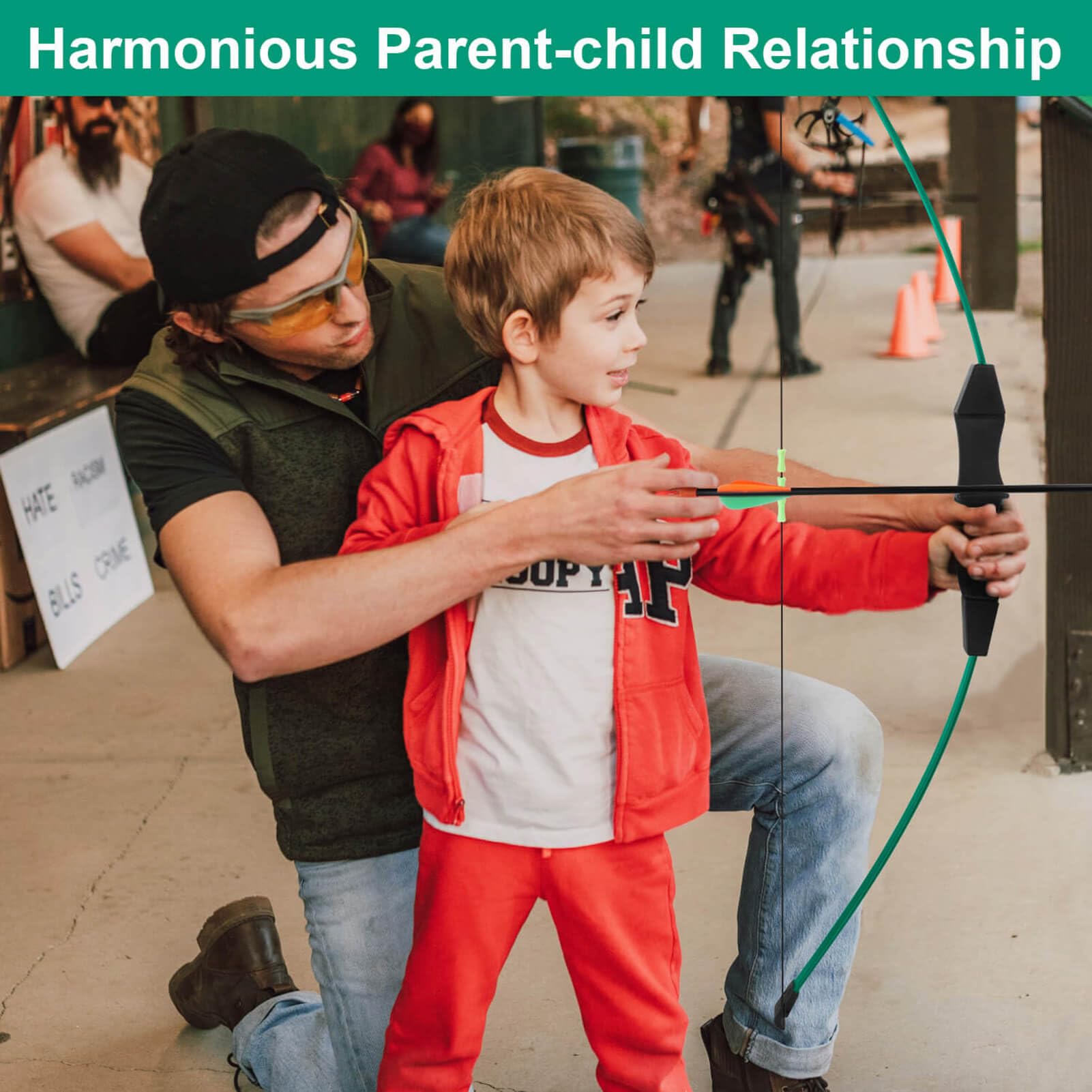 Bogen und Pfeil Kinder Set Jugendbogenset Teens Kinderbogen Recurve Zielscheibe 15lbs Kinder Pfeilbogen Anfänger Jugendliche für die Outdoor-Sportjagd im Hinterhof
