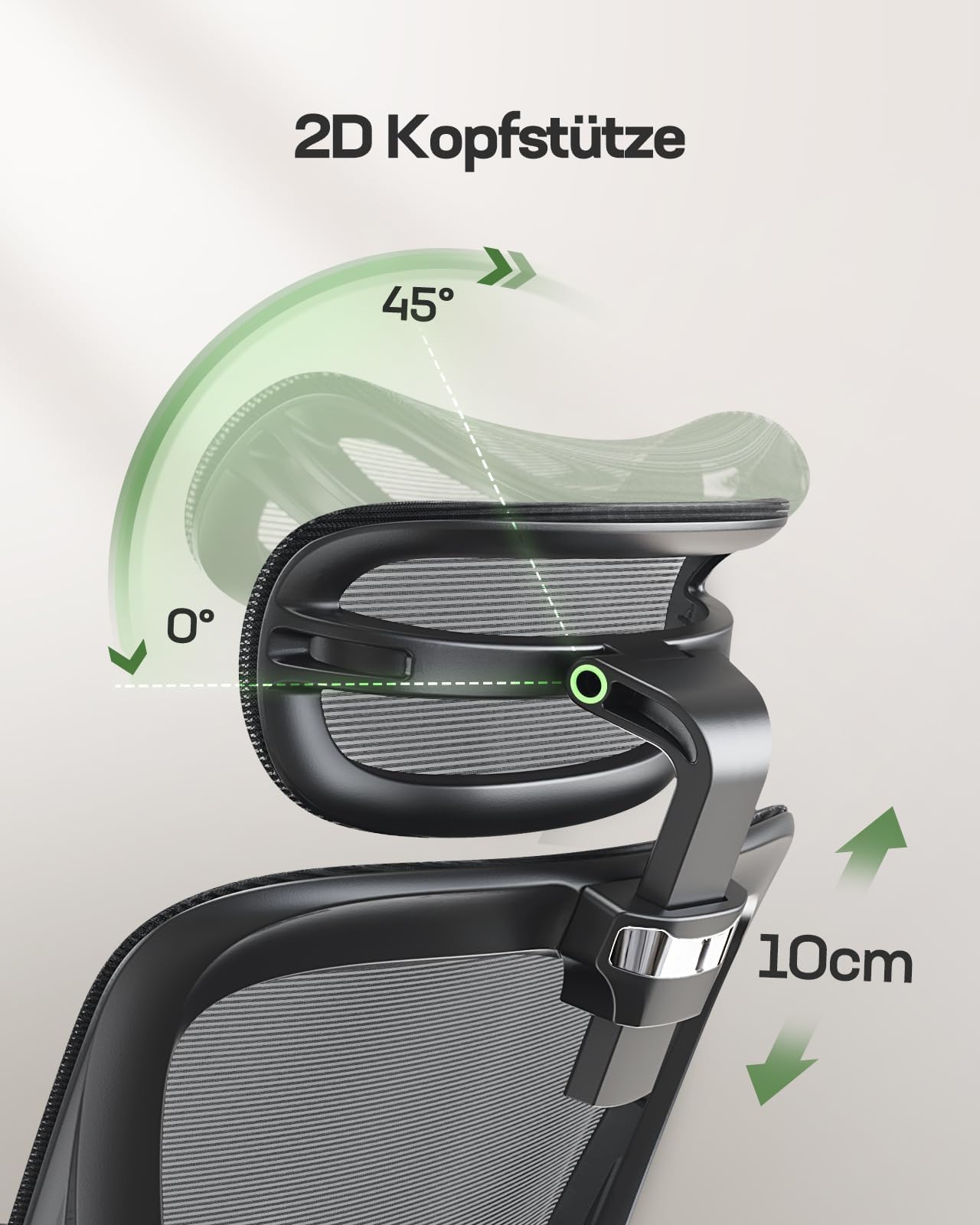 Marsail Sedia Ergonomica A Rete Con Schienale Alto: Supporto Lombare Regolabile, Poggiatesta 2D E Braccioli Ribaltabili. Perfetta Per Ufficio, Computer E Persone Alte (fino A 190 Cm). - 2