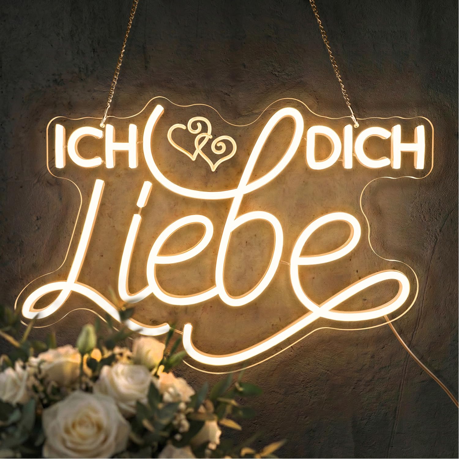 GGAQQ Ich Liebe Dich Neon schild, I love you LED Neonlicht Hängeschild Geschenke Dekoration für Frauen Beste Freundin Mama Schwester Partner Geburtstag Hochzeit Heiratsantrag