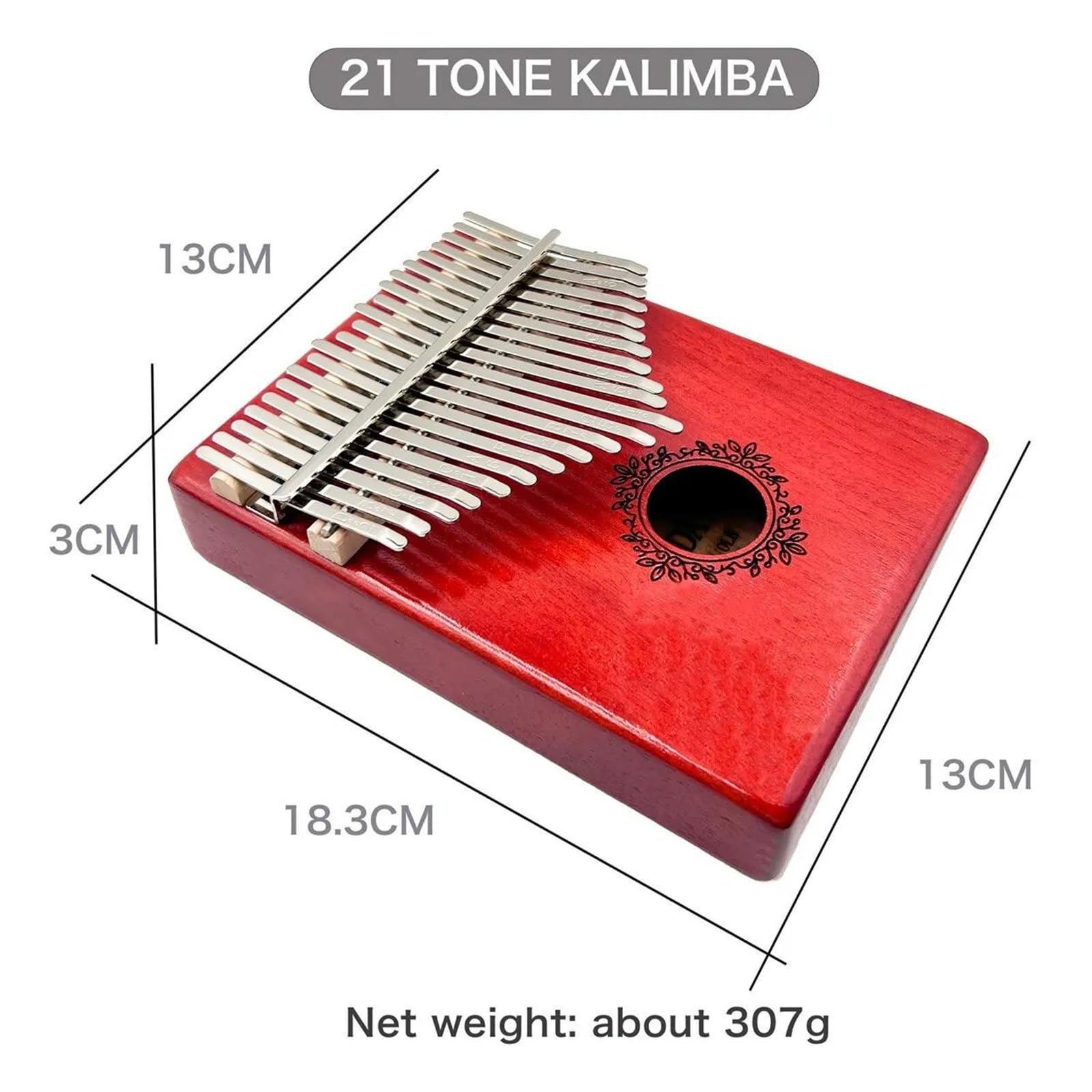 Fortepian Na Kciuk Kalimba Thumb Piano 17 21 Klawiszy Przenośne Pianino Z Drewna Mahoniowego(21 key)