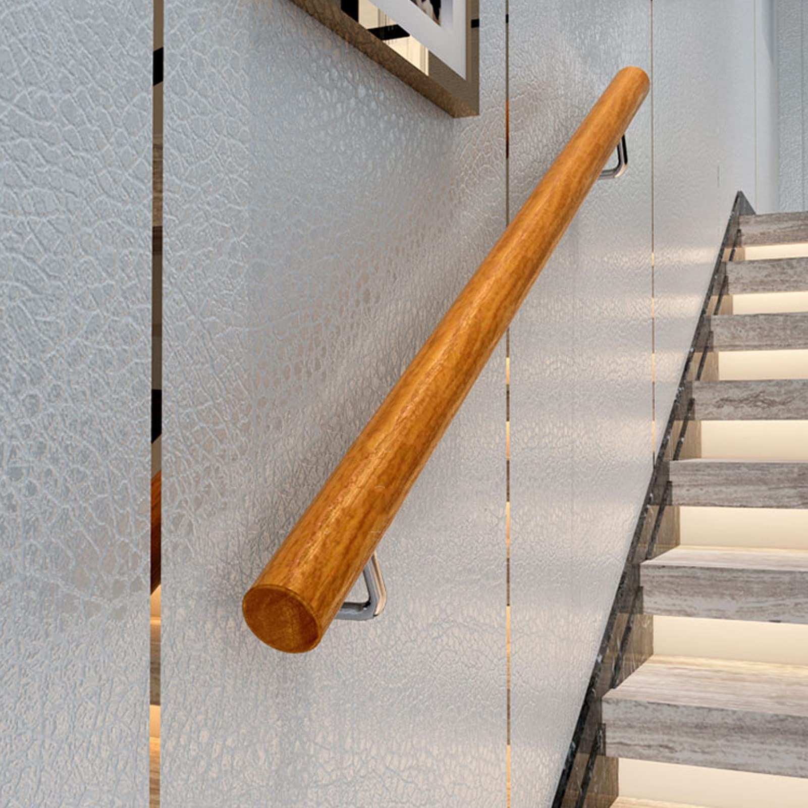 Kit di ringhiere rotonde in legno da 3,5 m, in legno, per un facile inserimento, ideale per interni e decorazione per la casa
