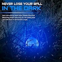 Vista 6 de KINGTOP Upgraded Glow in The Dark Golf Balls - Super Bright Light Up LED Golf Ball - with Glow Golf Tees and Storage Bag - Fun Night Golfing Gift