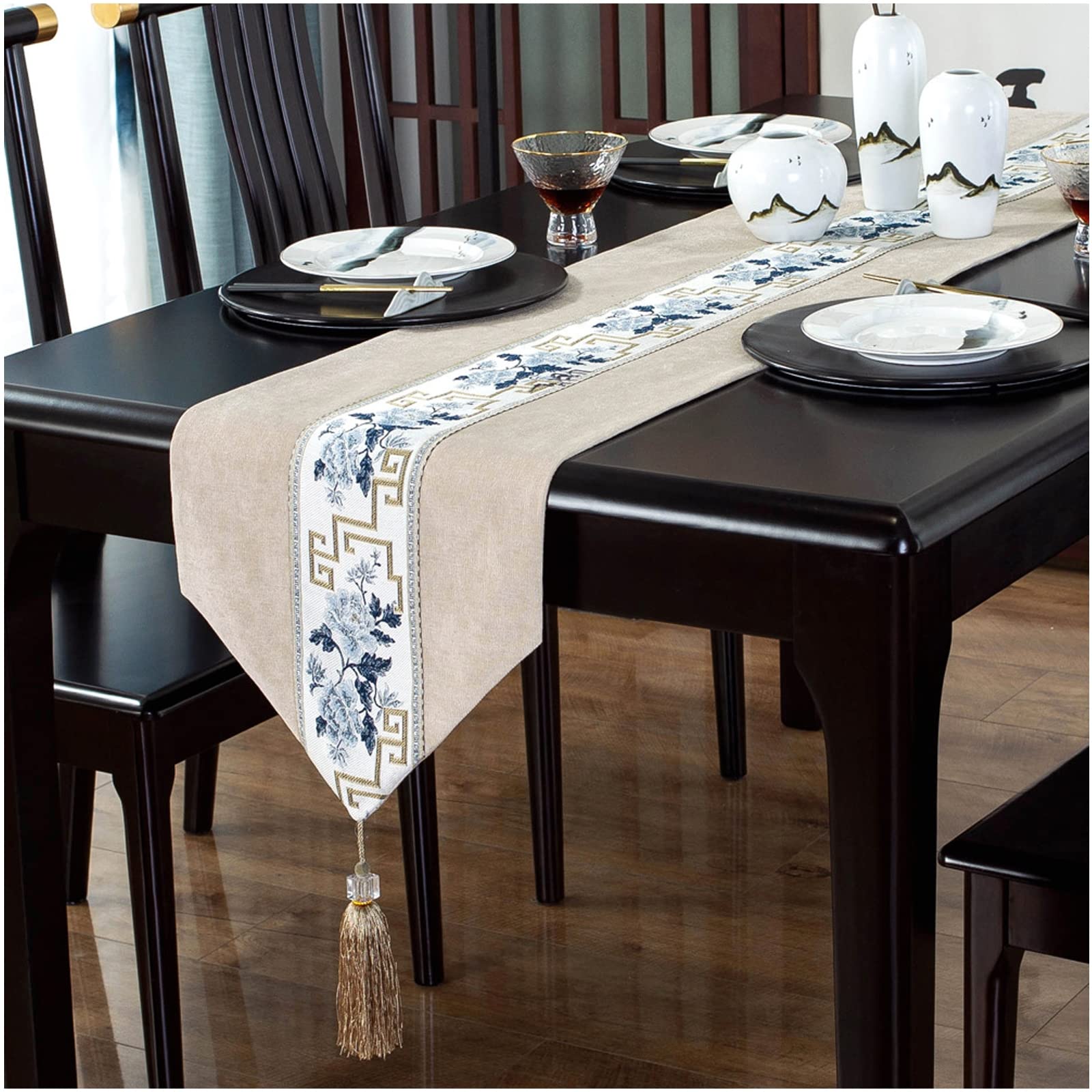 Runner da tavola lungo 178 cm, biancheria da tavola rustica per sala da pranzo, matrimoni, feste e tavolini da caffè, decorazione versatile per la casa