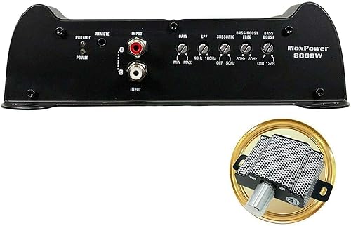 Miniatura 4 de Gravity Audio WZ-8000.1D Warzone 8000W True Power Amplificador de coche Clase D Amp 124 ohmios estable con control remoto con 1 año de garantía de