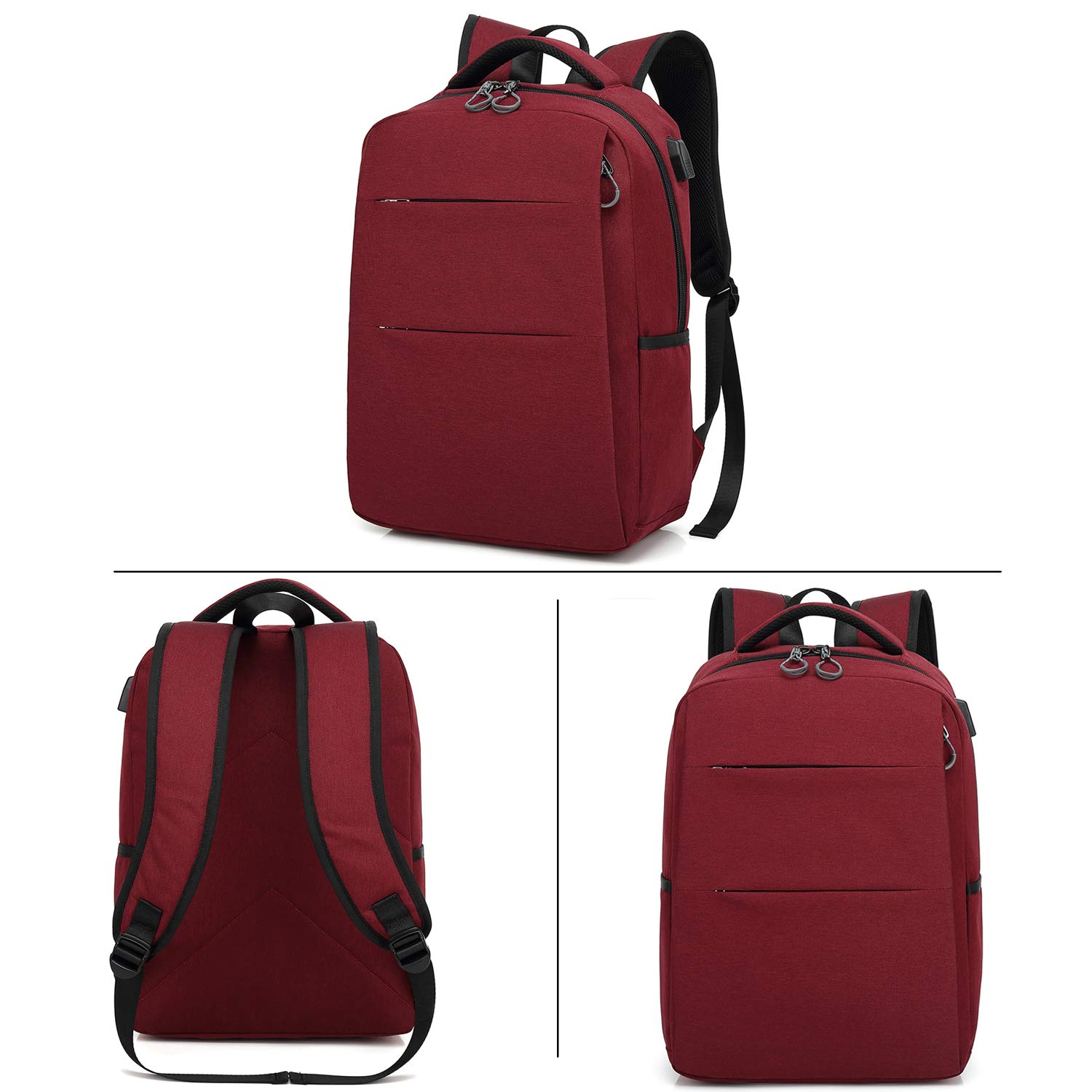 FANDARE Zaino 15.6 inch Per Computer Portatile con Porta USB Uomo/Donna Zainetto Outdoor Viaggio Camping Multifunzione Rucksack Impermeabile Poliestere