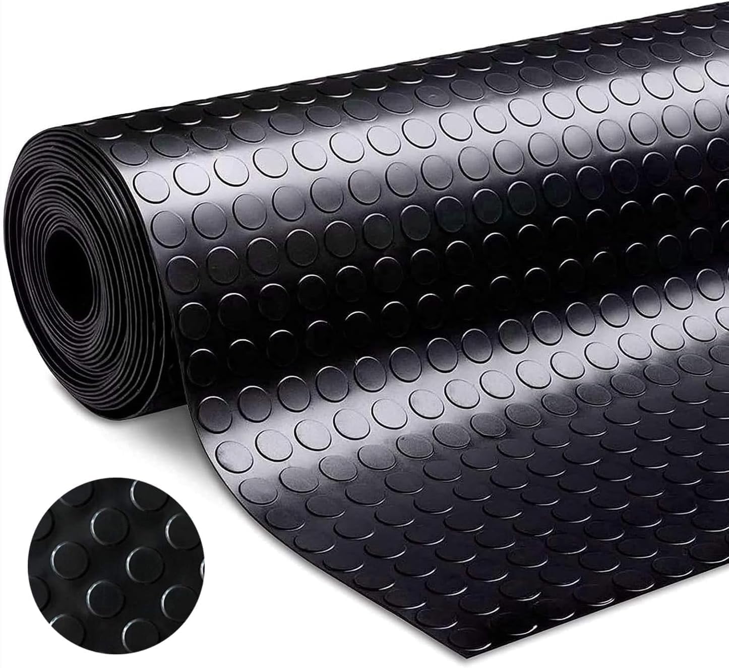 Alfombrilla de goma granulada, 500 x 100 cm, 3 mm, alfombrilla protectora de suelo con estera granulada, alfombra de goma fuerte como suelo de taller, alfombrilla antideslizante para banco de