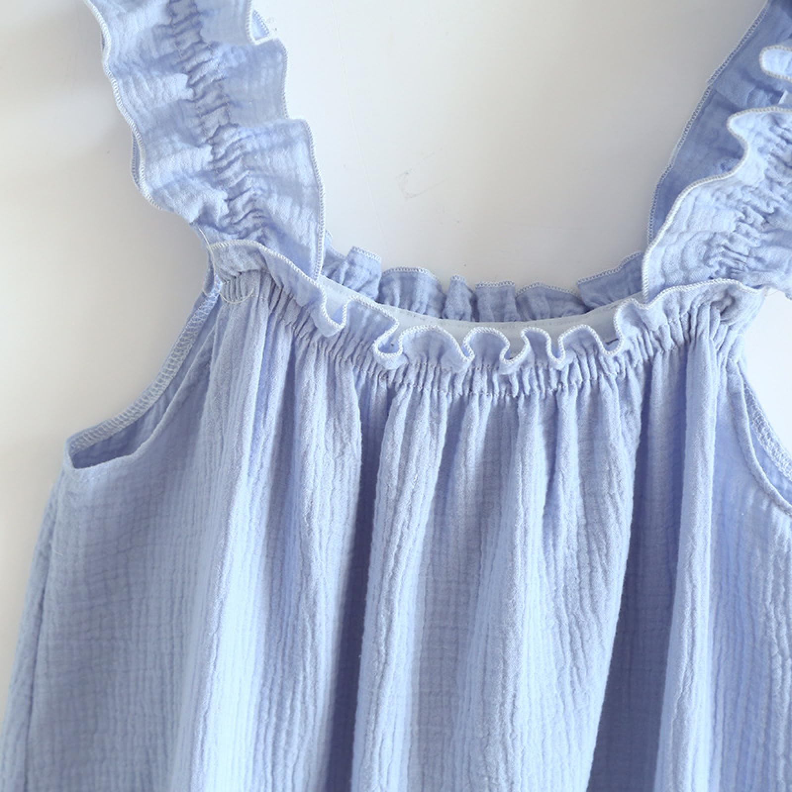 OLEETS Damen Nachthemden - Nachthemd Lose Sommer Baumwolle Süße Lange Hause Kleid Mid-Länge Sling Nachthemd Sexy Hause Kleidung Lässig Bequeme Einfache Pyjama