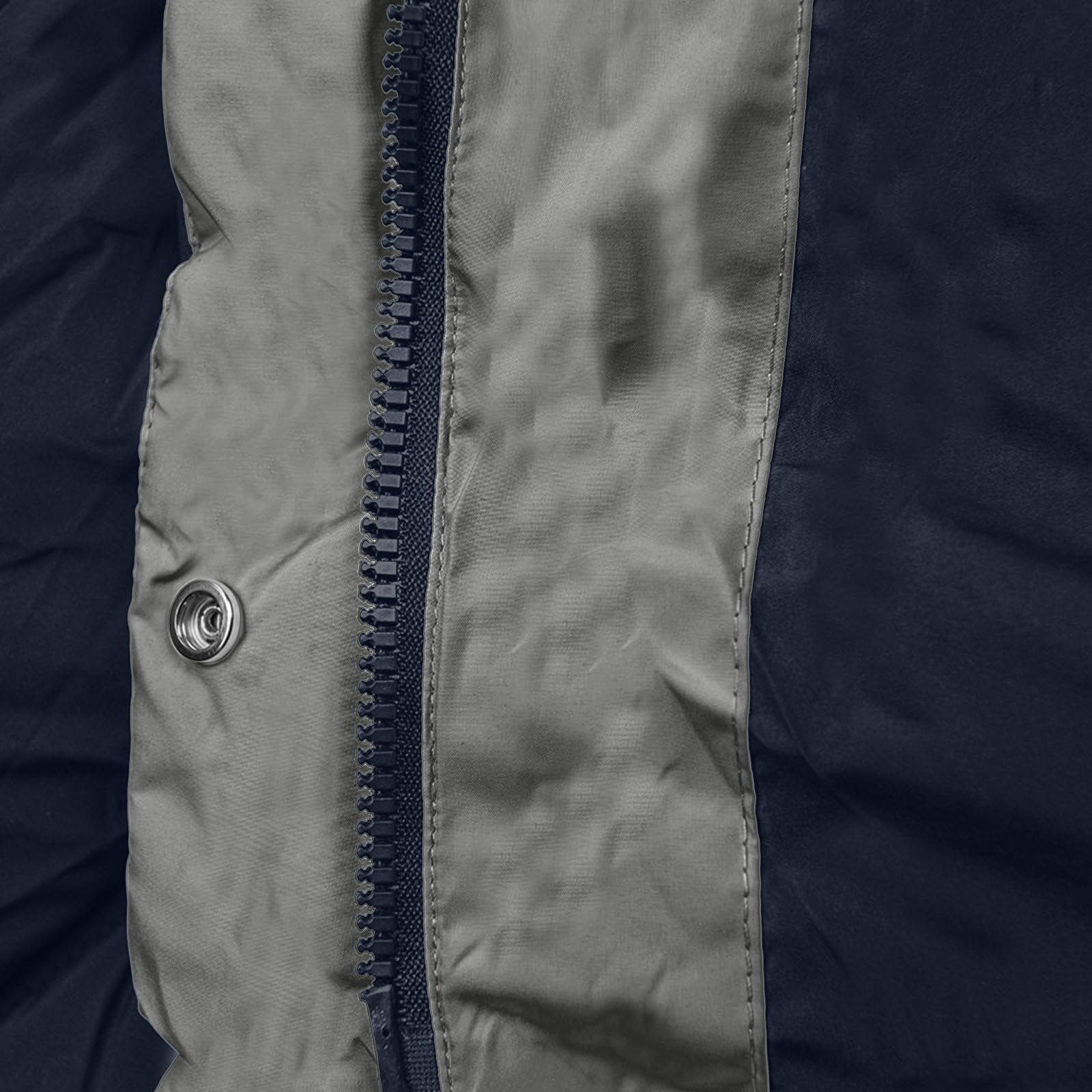 Genérico Abrigo Plumon Mujer Largo,Chaqueta De Invierno De Manga Larga Con Cremallera Y Bolsillos Para Mujer