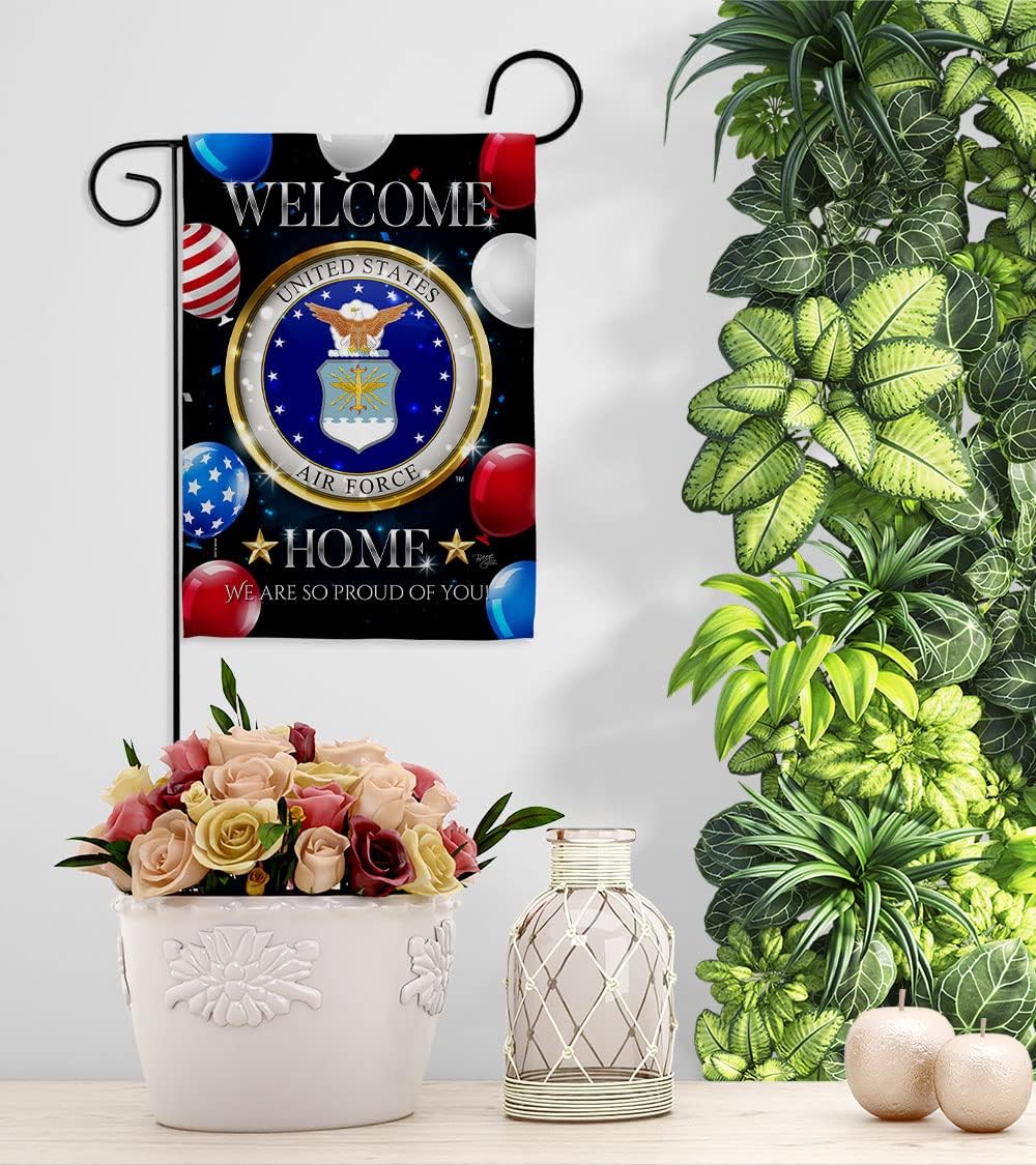 Welcome Home Air Force Garden Flag - Armed Forces USAF United State American Military Veteran Retire Official - House Decoration Banner Small Yard Gift Double-Sided Made in USA 13 X 18.5 - Image 9