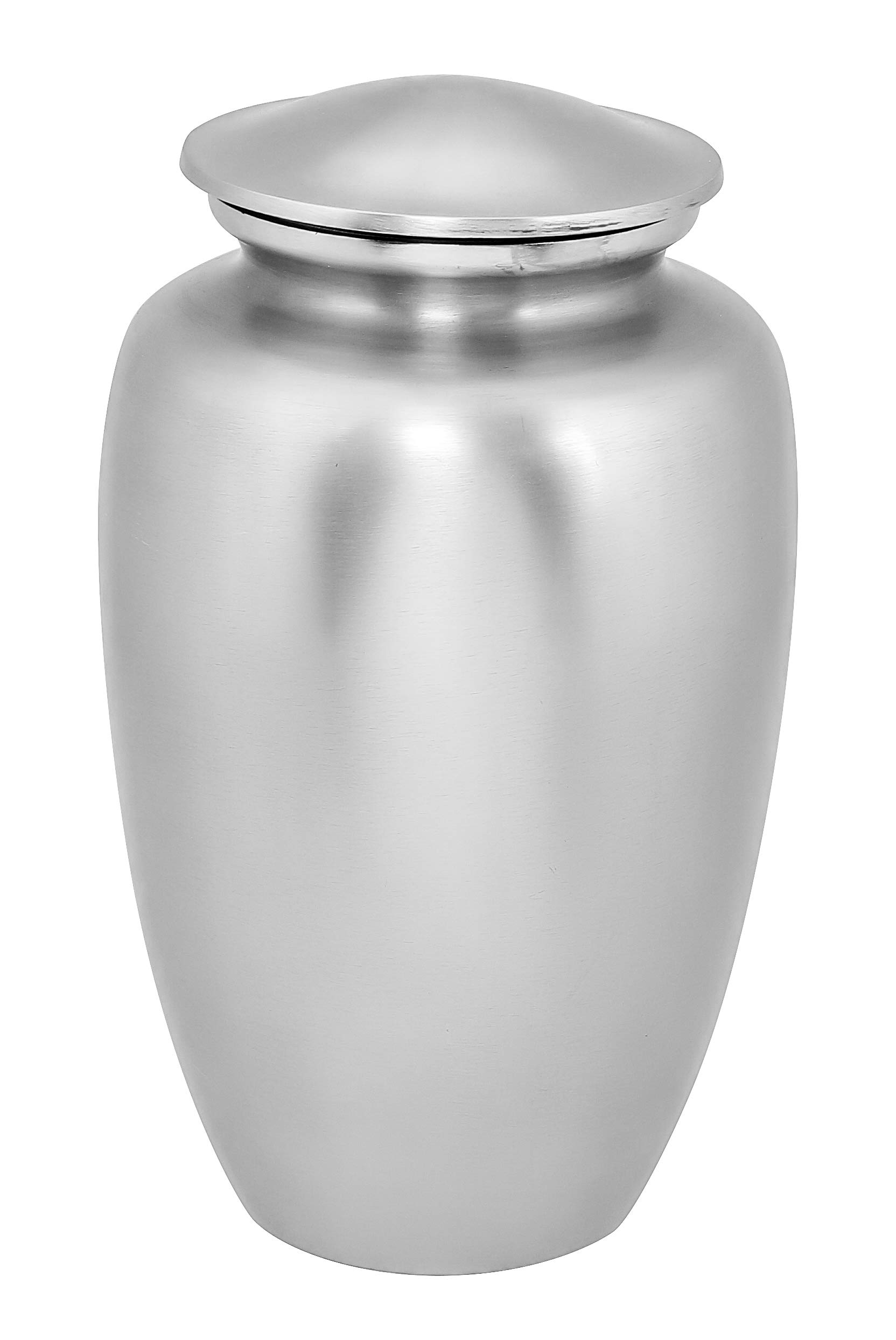 Light & ProCremation Urn for Adult Ashes, Pewter Urn for Human Ashes, Cremation Urns for Human Ashes, Metal Hand Painted Burial and Funeral Cremation Urn with Elegant Finish - 10 Inch - Silver