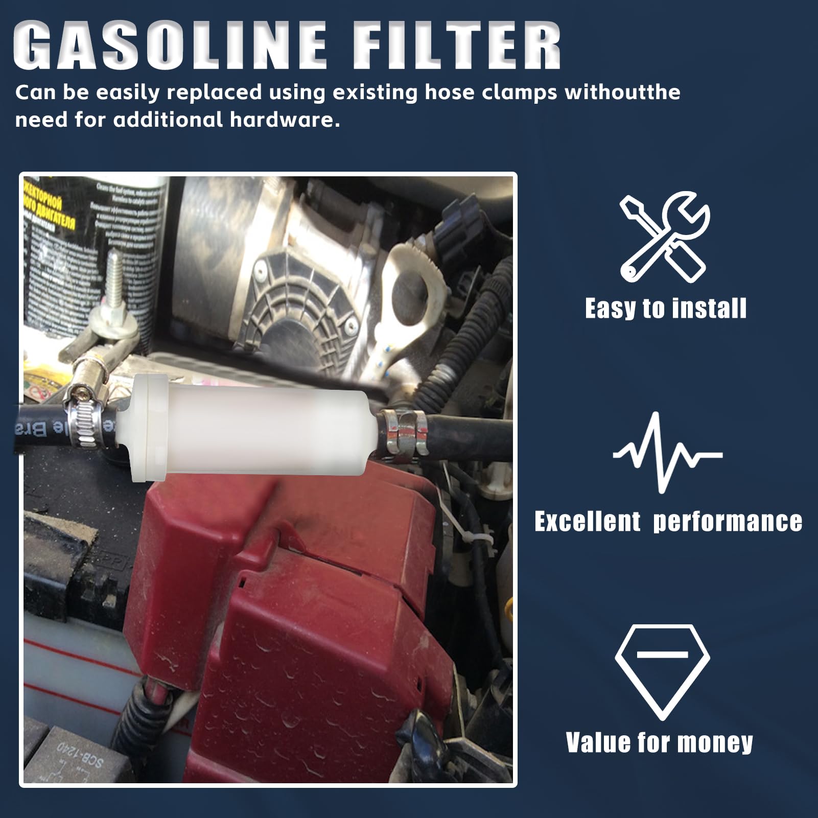 Amazon.com: LOCOPOW 2pc 5/16 Inline Fuel Filter for Mercury 35 
