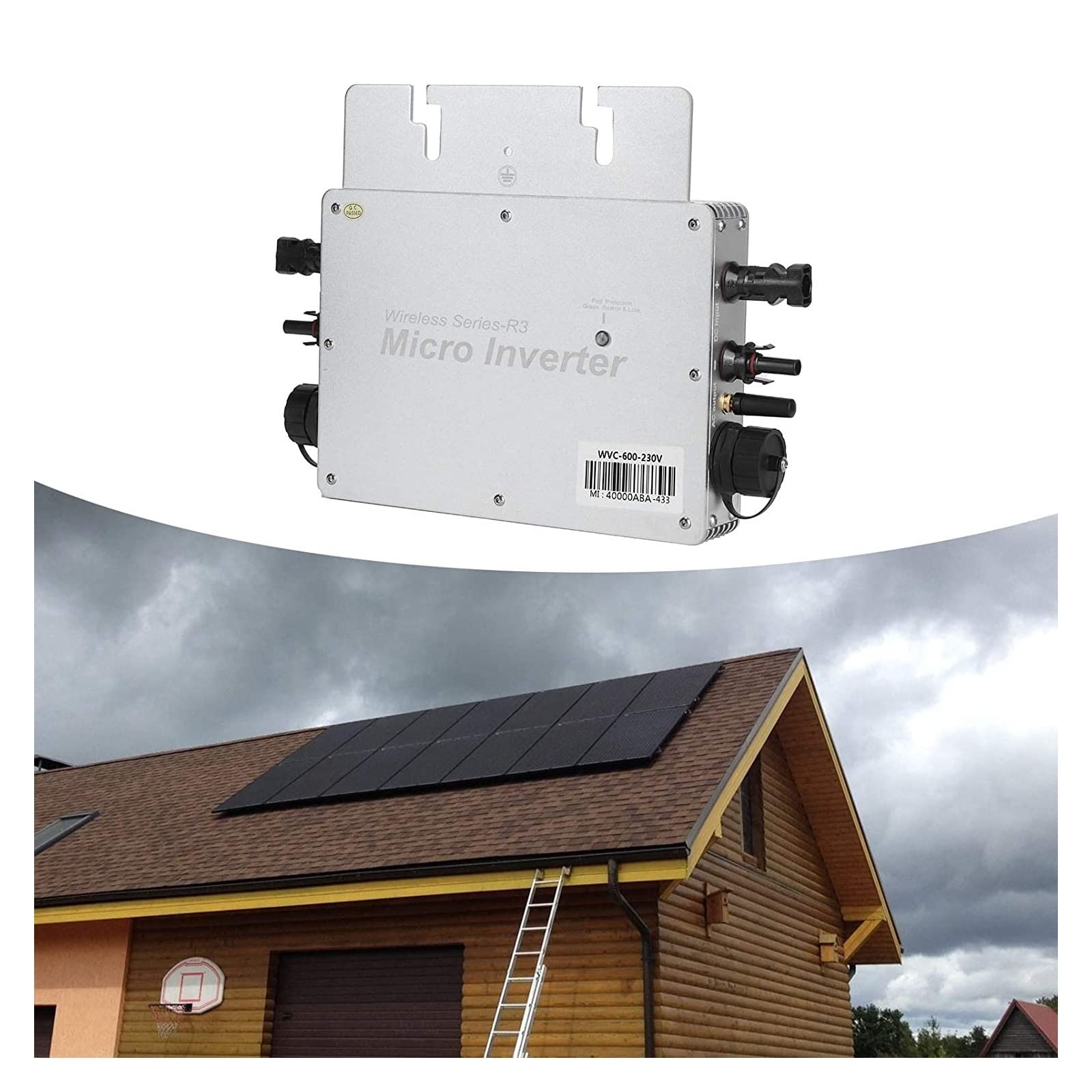 Falowniki sieciowe Micro Solar Inverter, monitorowanie konwertera słonecznego aplikacji telefonicznej z wieloma równoległymi stosami na dachu zewnętrznym dla systemu wytwarzania energii słonecznej Mał