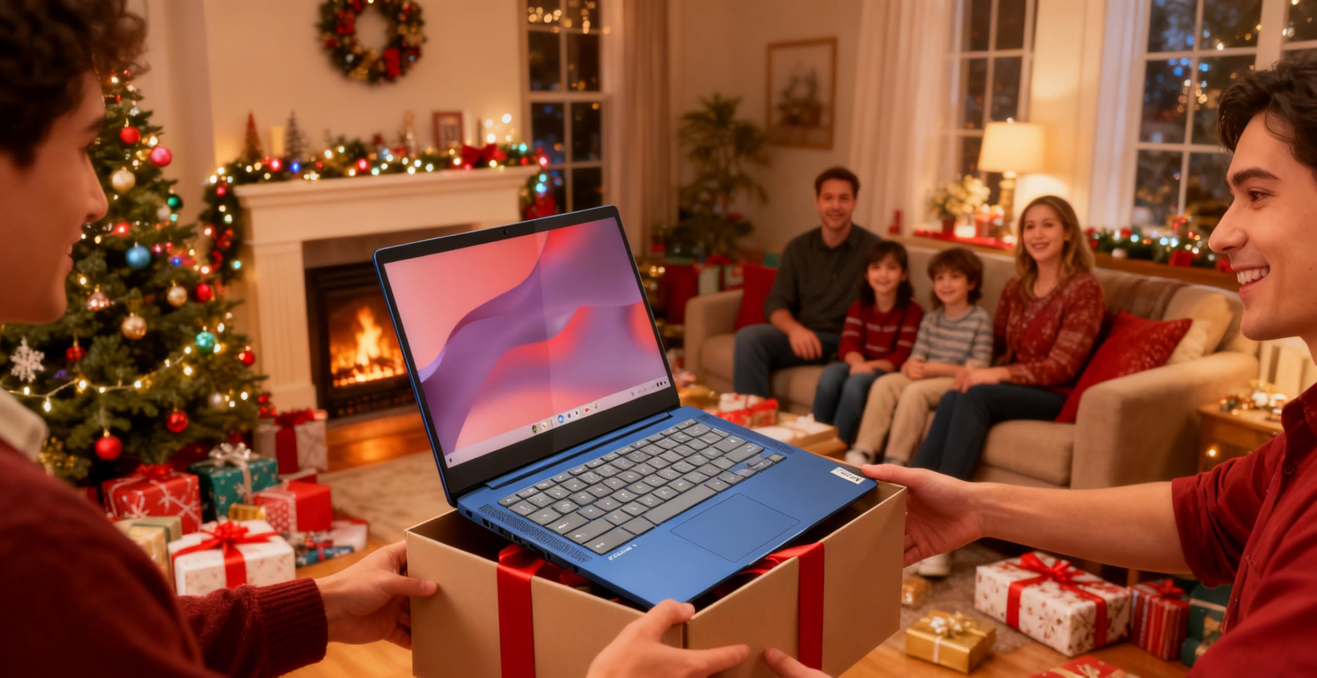 Lenovo IdeaPad Slim 3 Chromebook 14" FHD Touchscreen Laptop, MediaTek Kompanio 520, 4 GB RAM, 64 GB eMMC + 64 GB USB Flash Drive, economico per studenti, utenti quotidiani e semplici, Chrome OS, LE