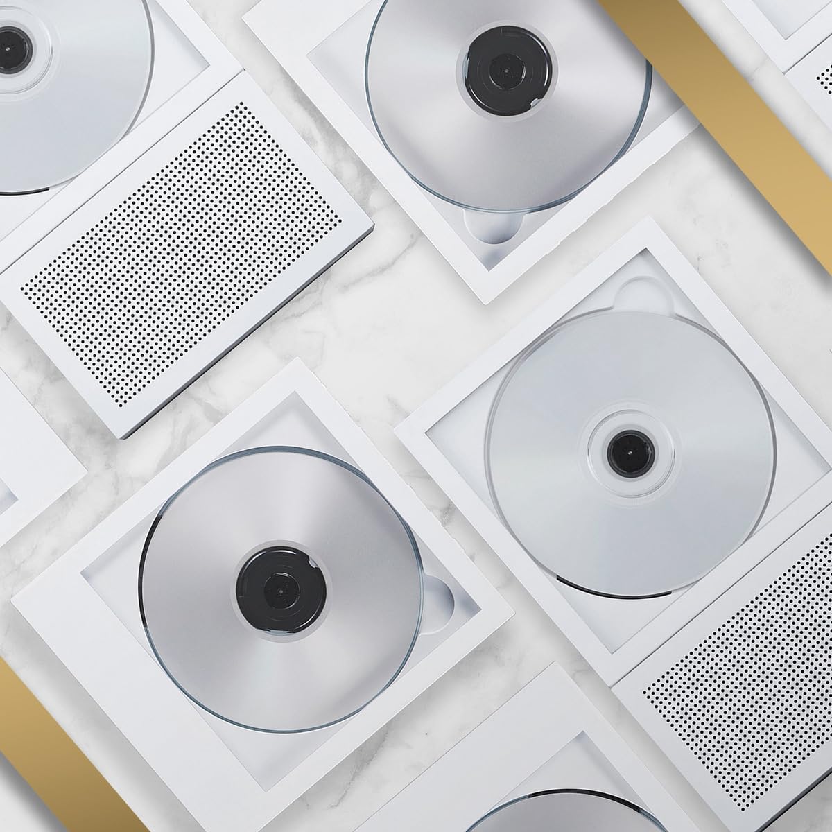 【km5】Instant Disk Audio-CP1 White km5: CP1 Instant Disk Audio CD Player w/ Bluetooth – TurntableLab.com