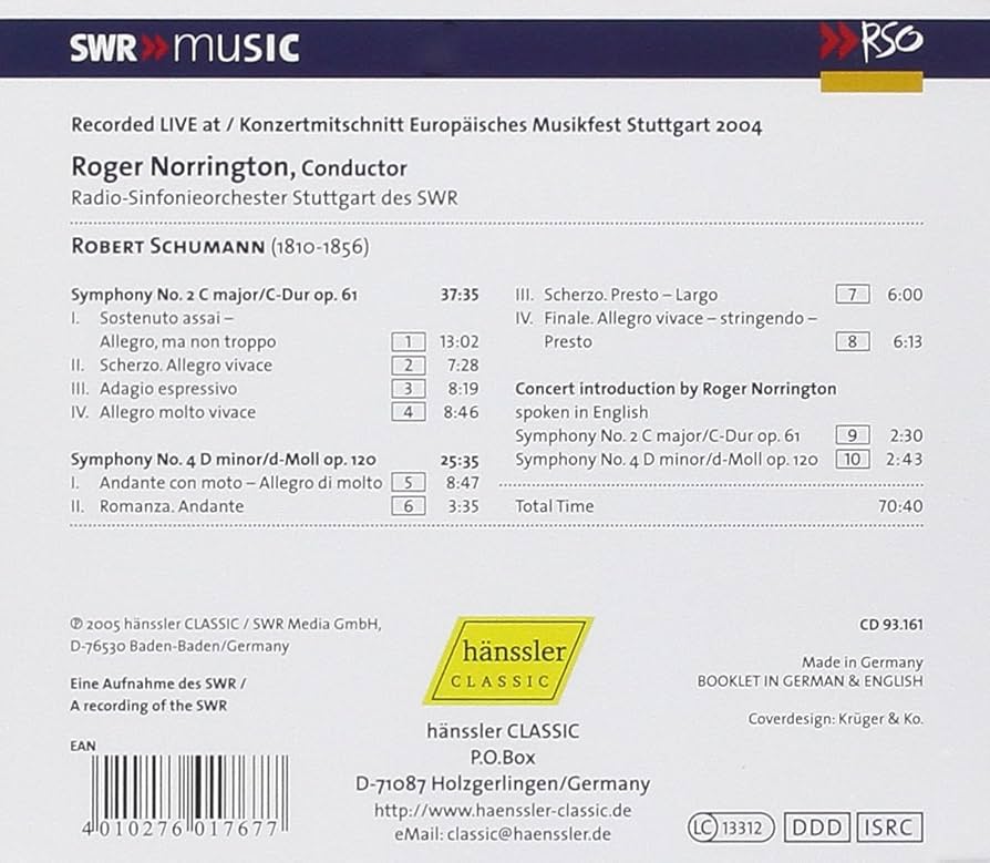 ロベルト・シューマン 交響曲第4番 CD Amazon.co.jp: ロベルト・シューマン : 交響曲 第1番 | 交響曲