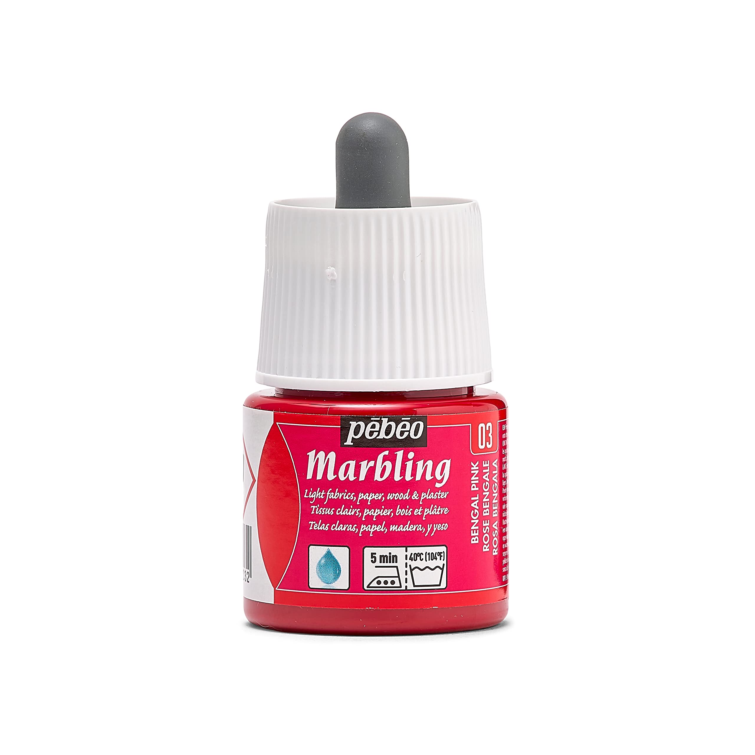 Pebeo 45 ml Marbling Bottle, Bengal Pink