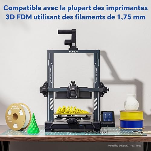 DEEPLEE PLA Filament 1.75mm, 1kg Spool Black. Accuracy ±0.2mm, Perfect Winding, No Jams. Compatible with FDM 3D Printers - 7