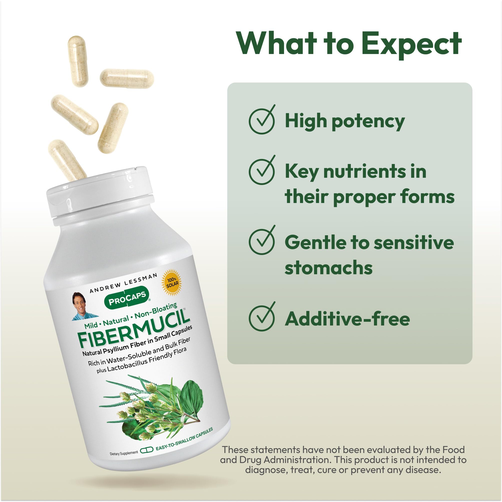 Andrew Lessman ProCaps Fibermucil Psyllium Husk Fiber 360 Capsules — Amazon image 4
