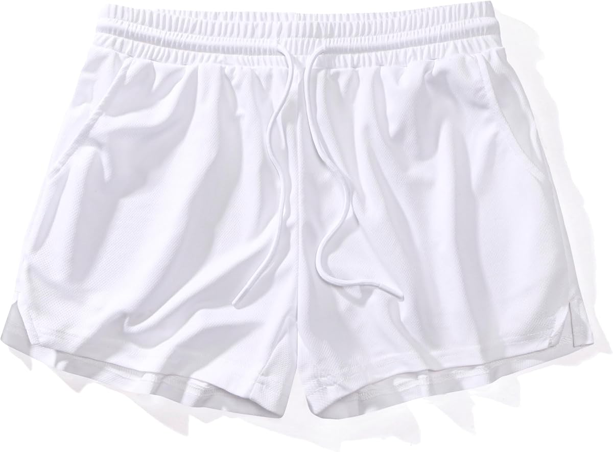 Mens Mesh Running Shorts 3 Inch Quick Dry Gym Athletic with Pockets