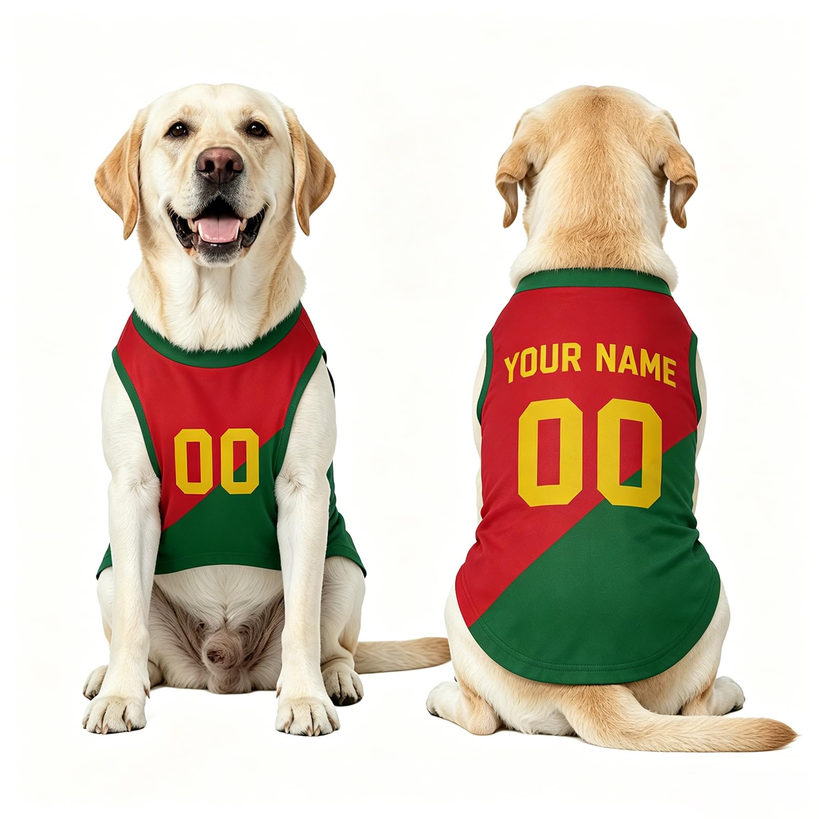 Personalised Dog Tshirt with Name & Number, Custom 2026 World Cup Football Dog Jerseys, Dog Outfit for Small Medium Dogs, Q