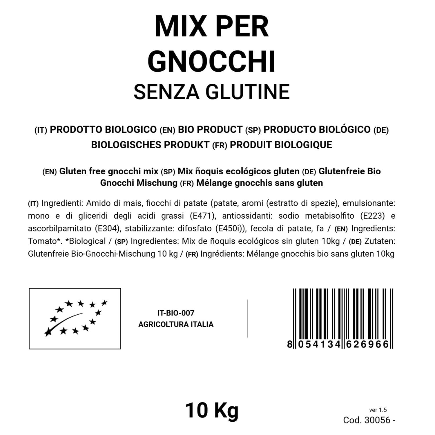 Bongiovanni Bontà Naturali Mix de ñoquis ecológicos sin gluten 10kg
