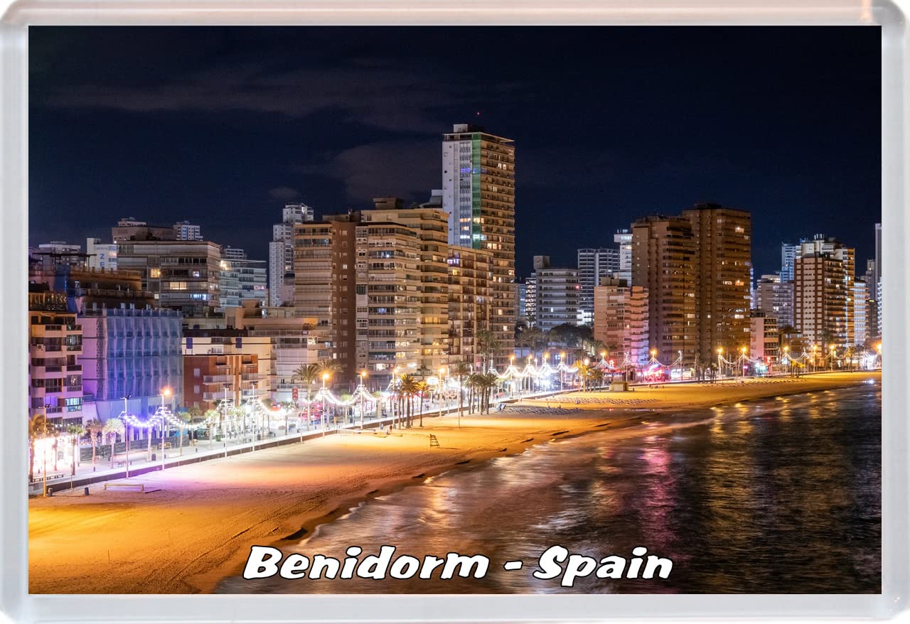 Baked Bean Store Multicolor Levante - Benidorm - 96 X 67Mm Jumbo Fridge Magnet/Magnets Bbsfhm438