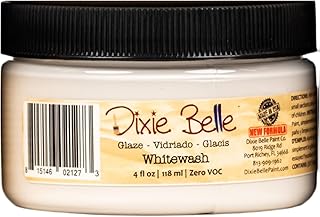 Dixie Belle Glaze | Whitewash (4oz) | Water-Based Paint Glaze | Paint Finish for Stippling and Color Washing | DIY Home Décor