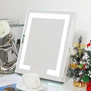 HOMPEN 12in Vanity Mirror with Lights, Touch Control Makeup Mirror, 3 Color Modes, Adjustable Brightness