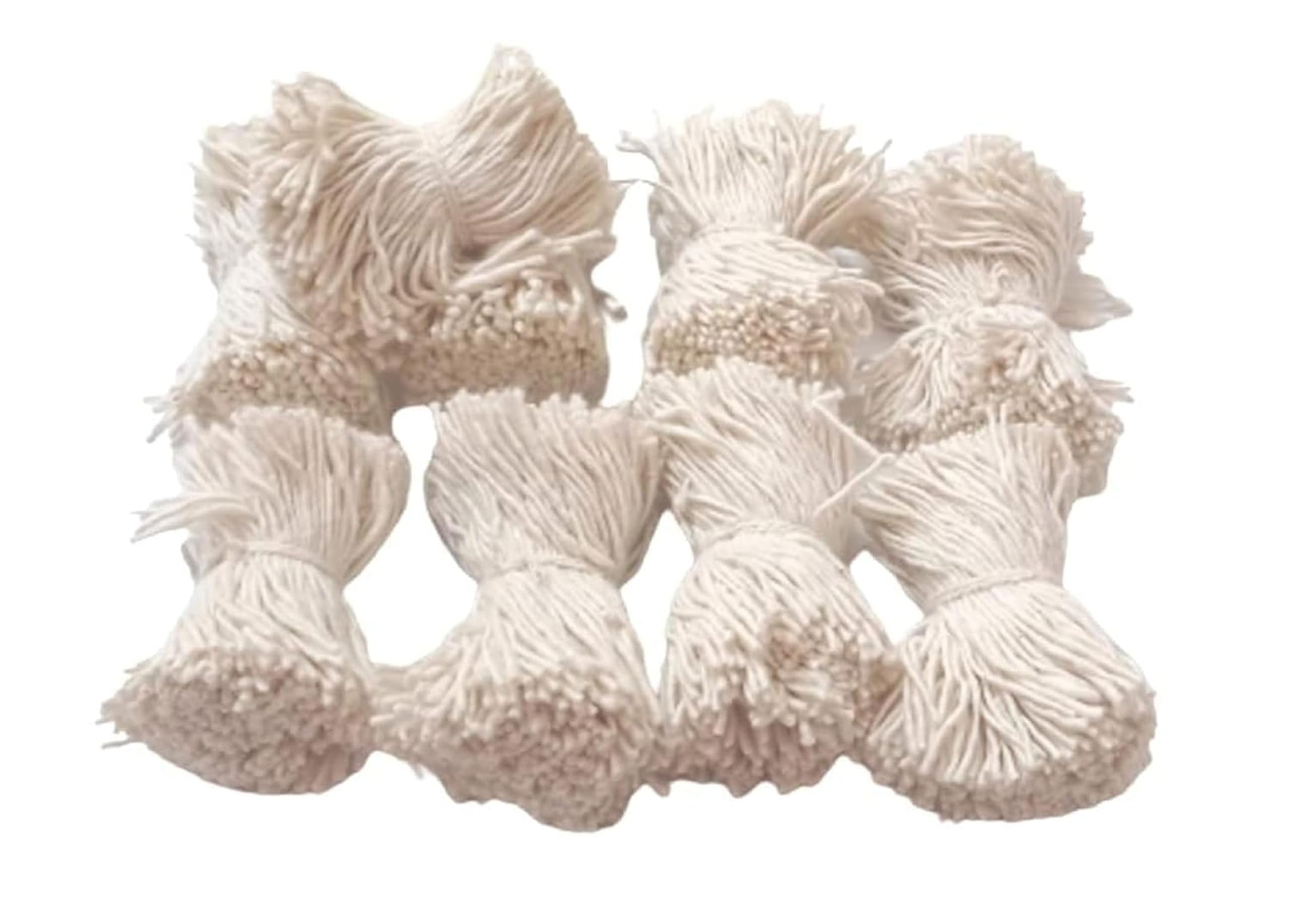 On Blow Cotton Wicks for Pooja Aarti, 2 Inch Long, Pack of 5 (365 Wicks Each), Off White-picture-10
