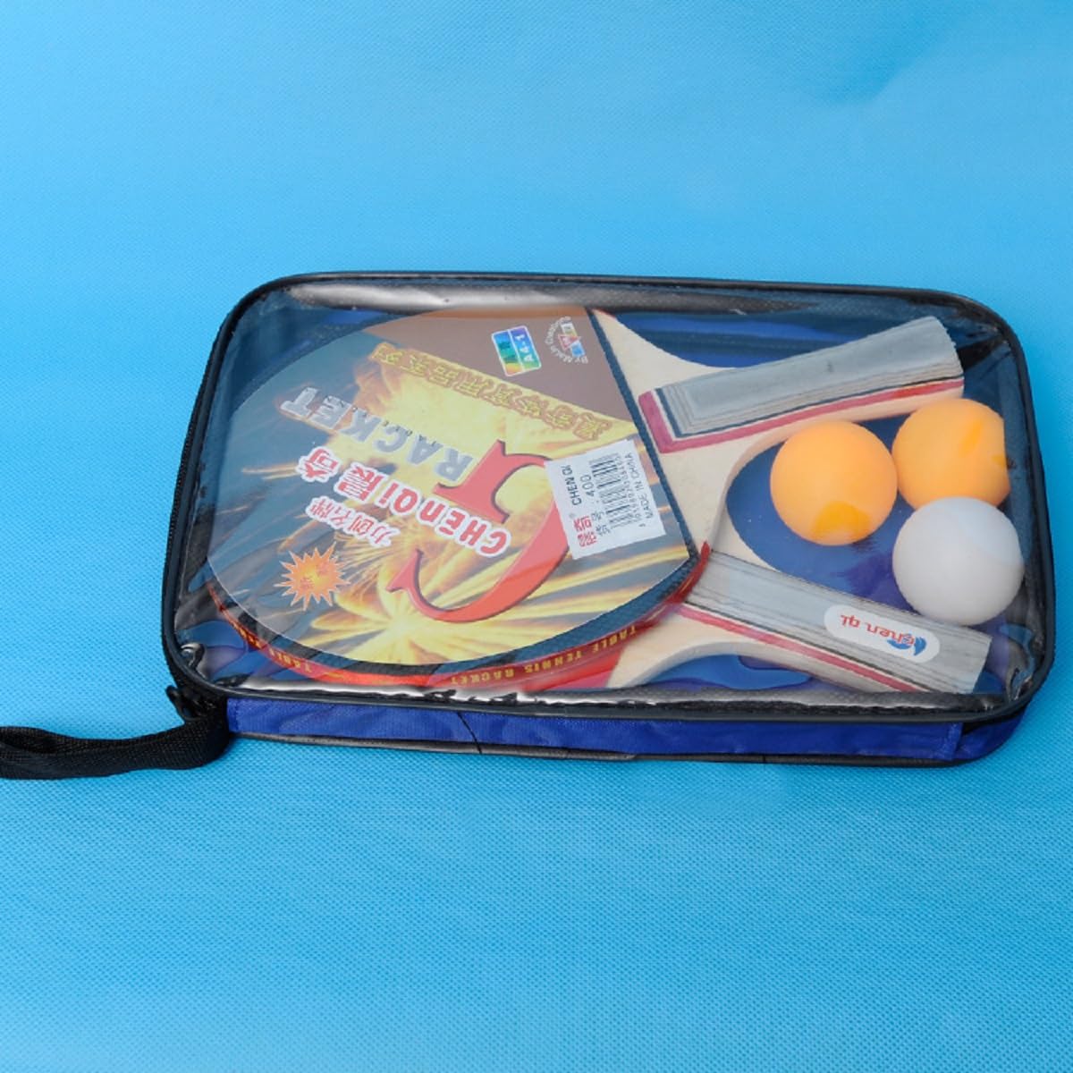 Set di Racchette da Ping Pong,Set da Tennis da Tavolo con 2 Racchette E 3 Palline,Set di Racchette da Ping Pong con Tasca per Dilettanti Principianti Professionisti