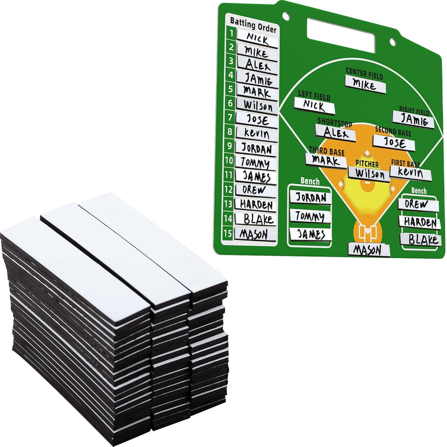 Baseball 60Pcs 0.5 x 2.35 inches Lineup