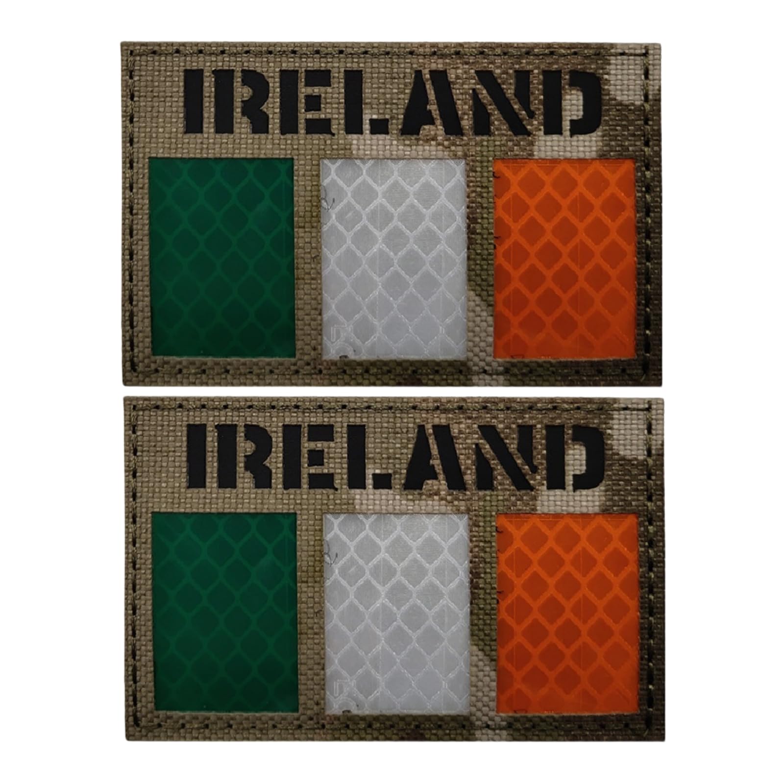 Military Patch Ireland Infrared Reflective Ir Identification Patch Tactical Morale Patch Flag Hook and Loop