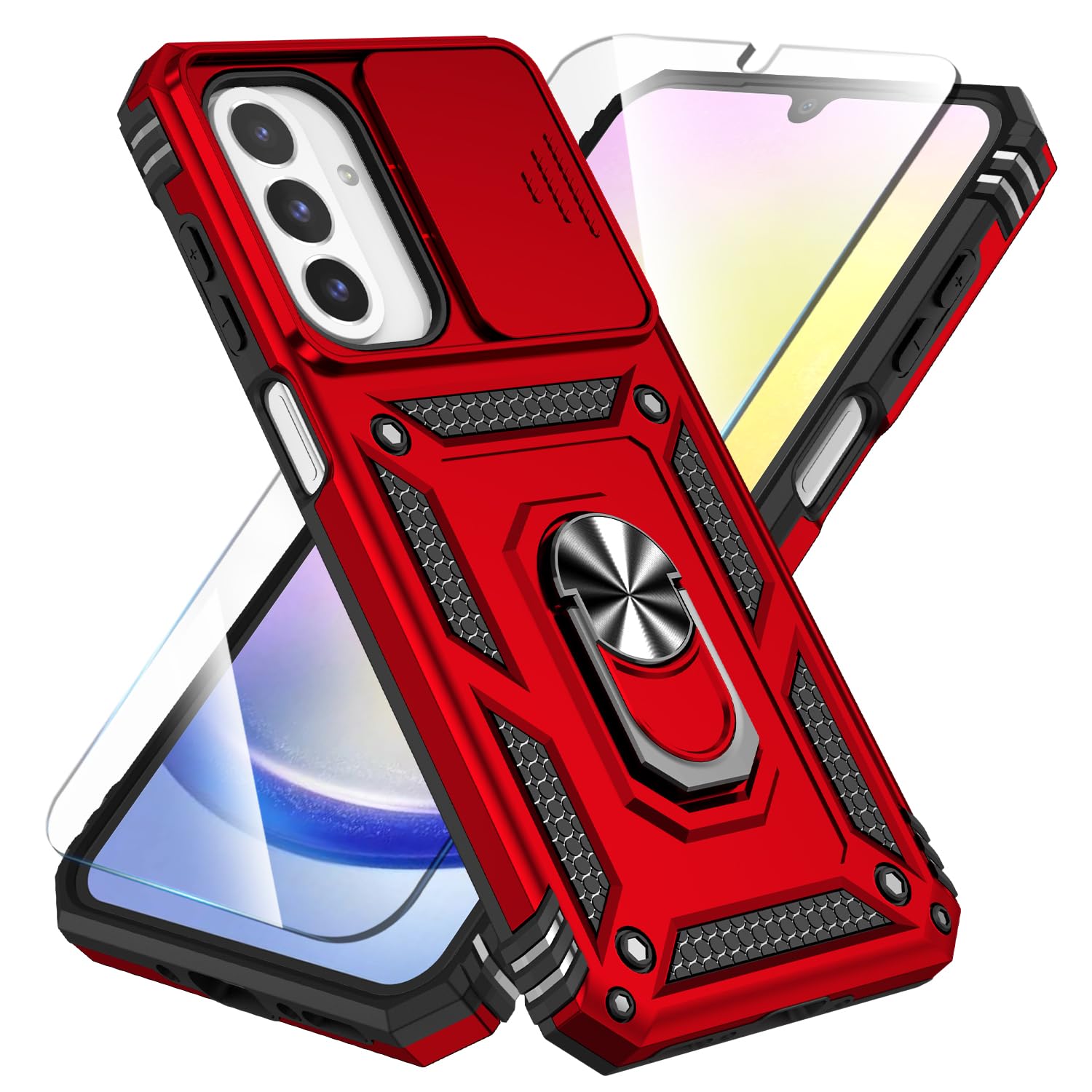 SunStory for Samsung Galaxy A26 5G Phone Case with Rotated Ring Kickstand