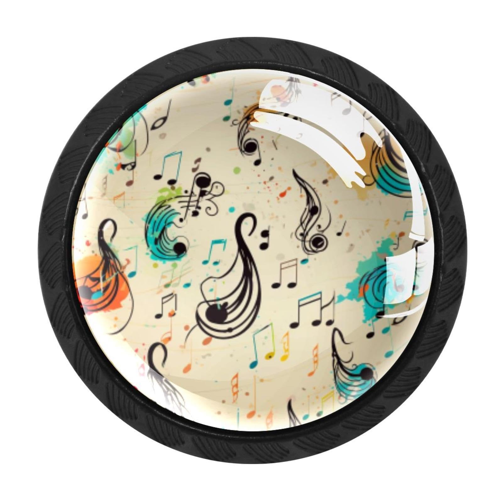 Chenzzzz Multicolored 06 4 Pack Music Note Kitchen Cabinet Knobs Drawer Knobs Dresser Knobs Matte Black Zinc Knobs Drawer Pulls Door Knobs Dresser Drawer Handles Knobs For Dresser Drawers