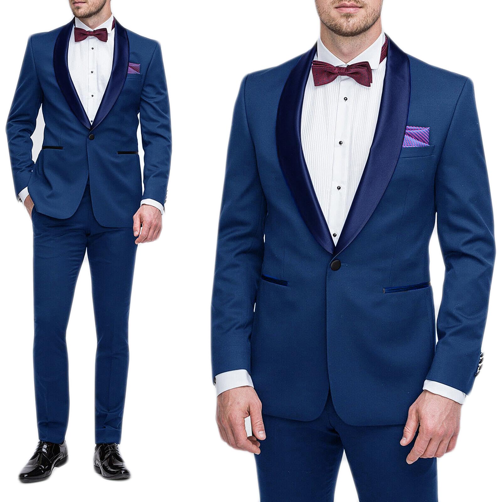Smoking Uomo Linea Sartoriale Abito Elegante Completo Giacca Pantalone Cerimonia Matrimonio