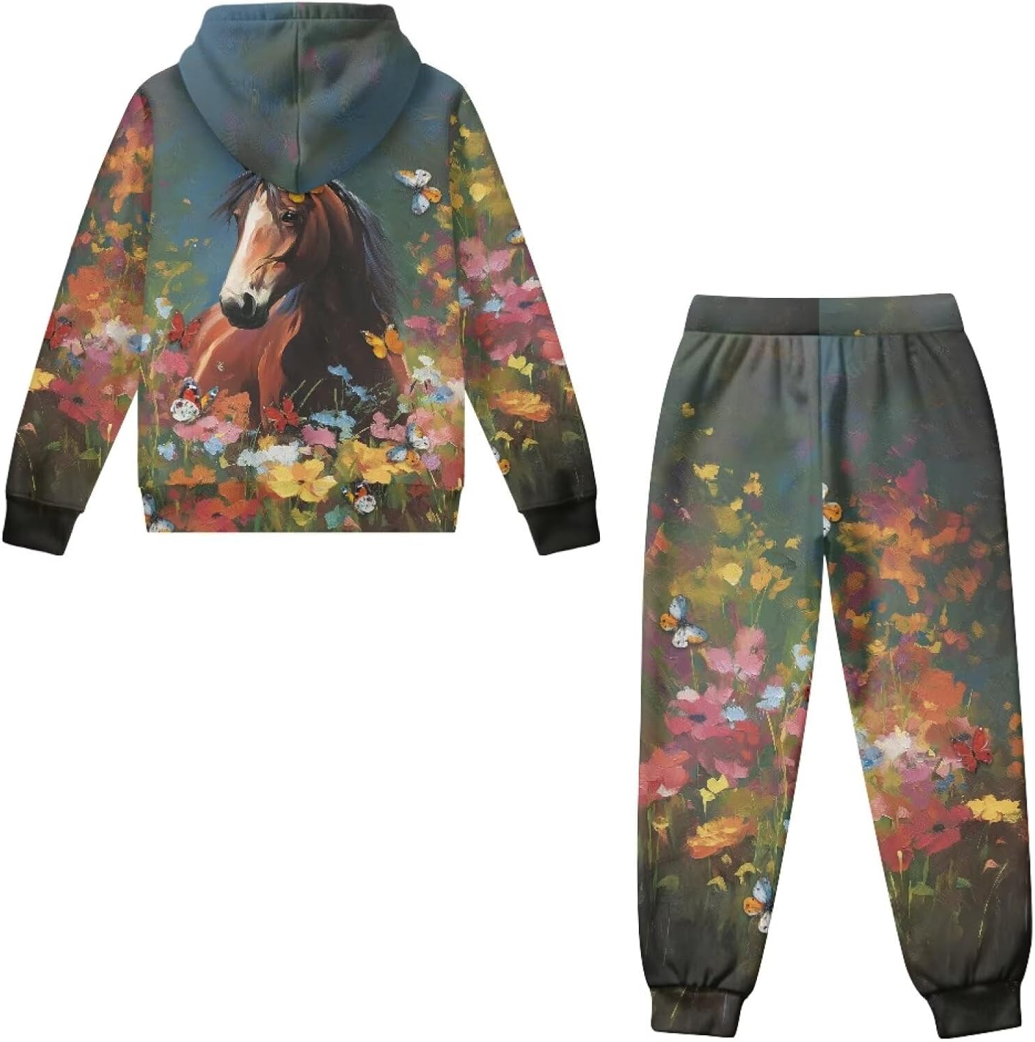 Zip Hoodie Jogger Set with Pockets for Boys 2 Piece Sets