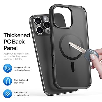 iPhone 16 Pro Max ケース Magsafe対応 ブラック 半透明 Amazon.co.jp: 【米軍規格・MagSafe対応】Gtsoho iPhone 16 Pro