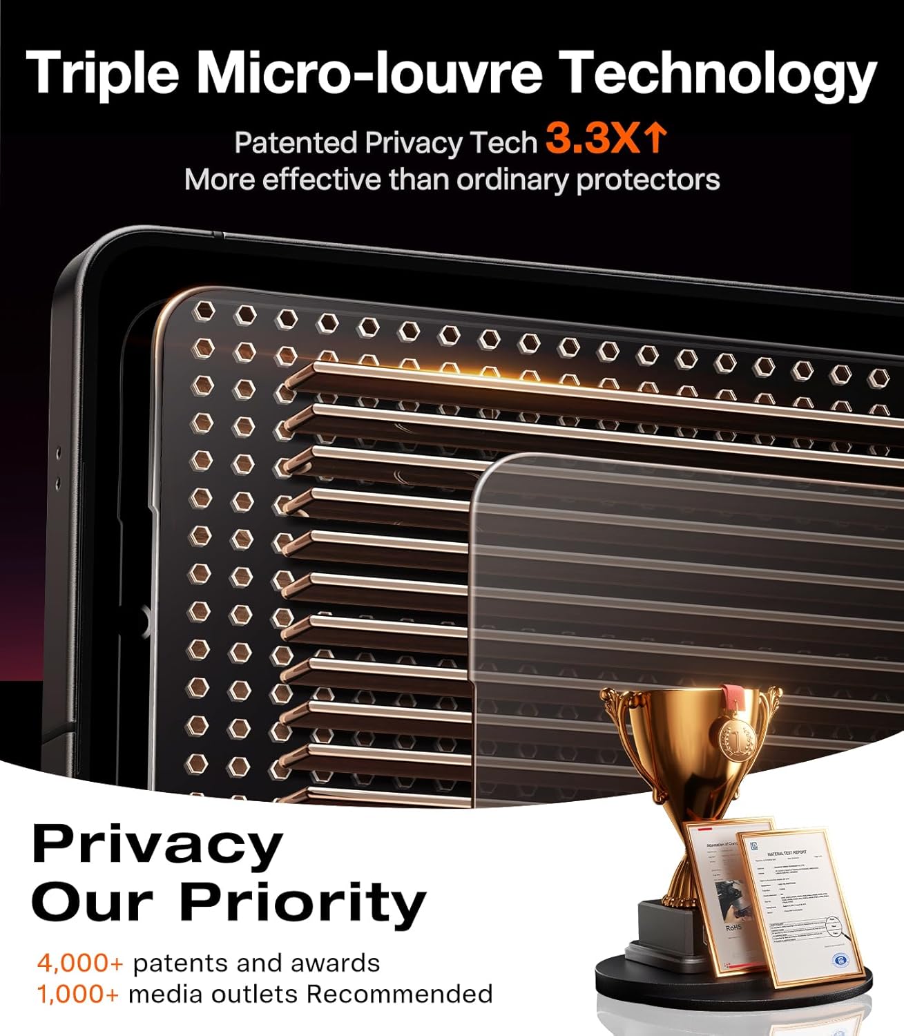 TORRAS Uncrackable for Samsung Galaxy S26 Ultra Privacy Screen Protector [Top 25° Anti Spy] [9H+ Aerospace Tempered Glass] 12Ft Military-Grade Shatterproof Screen Protector S 26 Ultra 6.9" 2-Pack