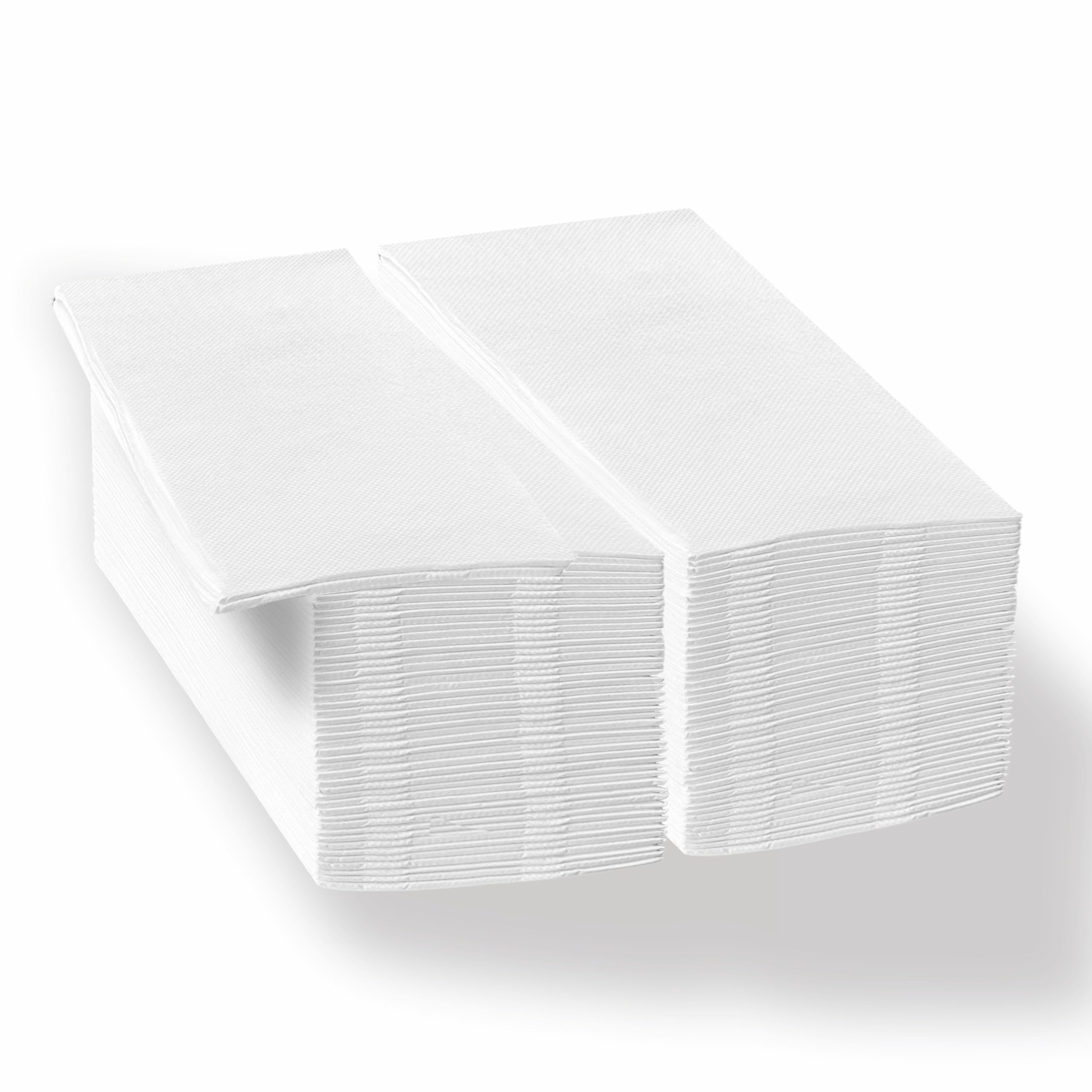 JINYUDOME 200 Pack 2-Ply Disposable Composite Napkins,Paper Hand Towels for Bathroom Dinner Wedding Birthday Party Bridal Anniversary Reception Event,40×40 CM (White)