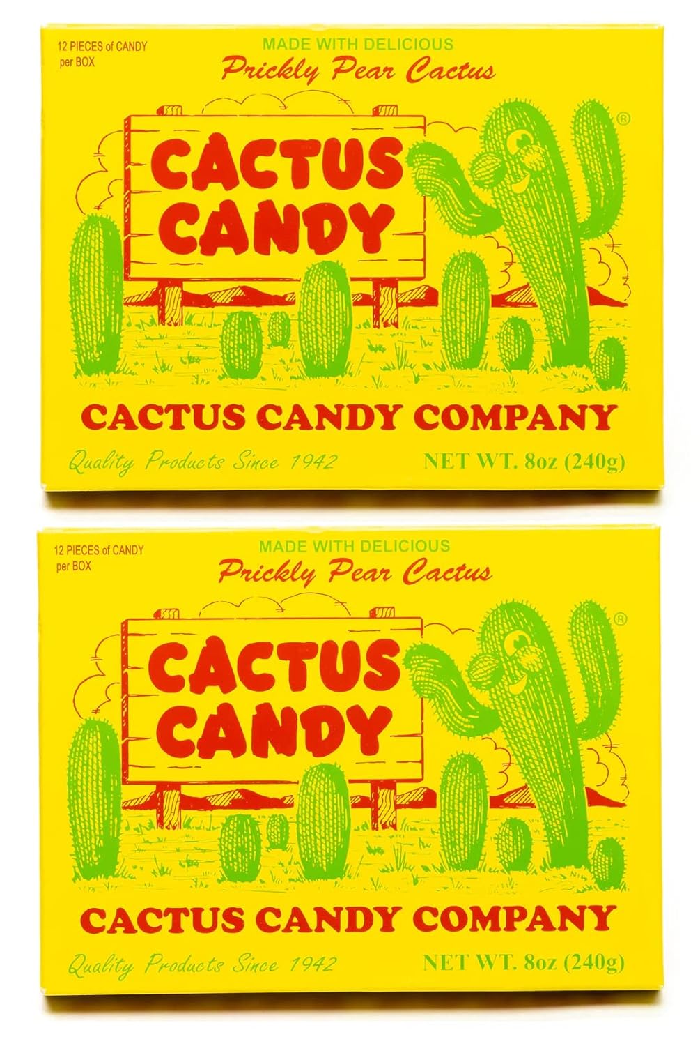 Cactus Candy Company 1/2 LB Box Arizona Prickly Pear Cactus Candy - PACK OF 6