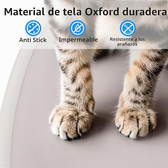Foto 5 de 6 de Nobleza - Alfombrilla Protectora para Caja de Arena Autolimpiante SL01, Impermeable, Antiarrugas y a Prueba…