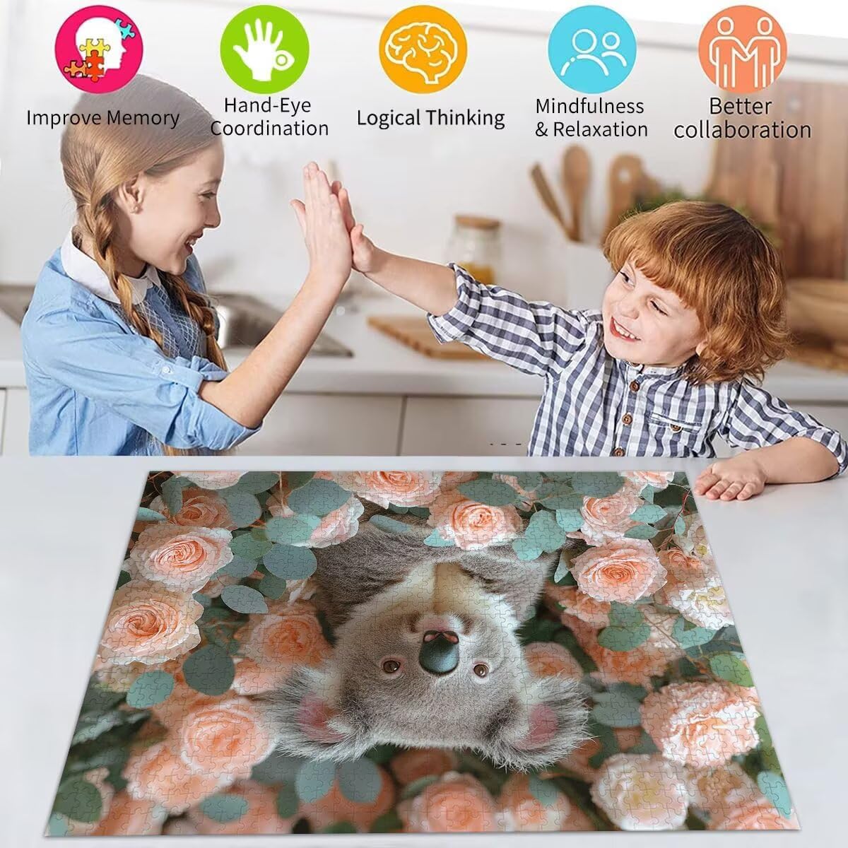 Puzzle Erwachsene 2000 Teile Koala Blume Educa Jigsaw für Kinder ab 8 Jahren Mädchen Jungen, Erwachsene Impossible Klassische Puzzles Schwer, Anspruchsvoll Spielspaß, Als Geschenke 70x99cm t-388