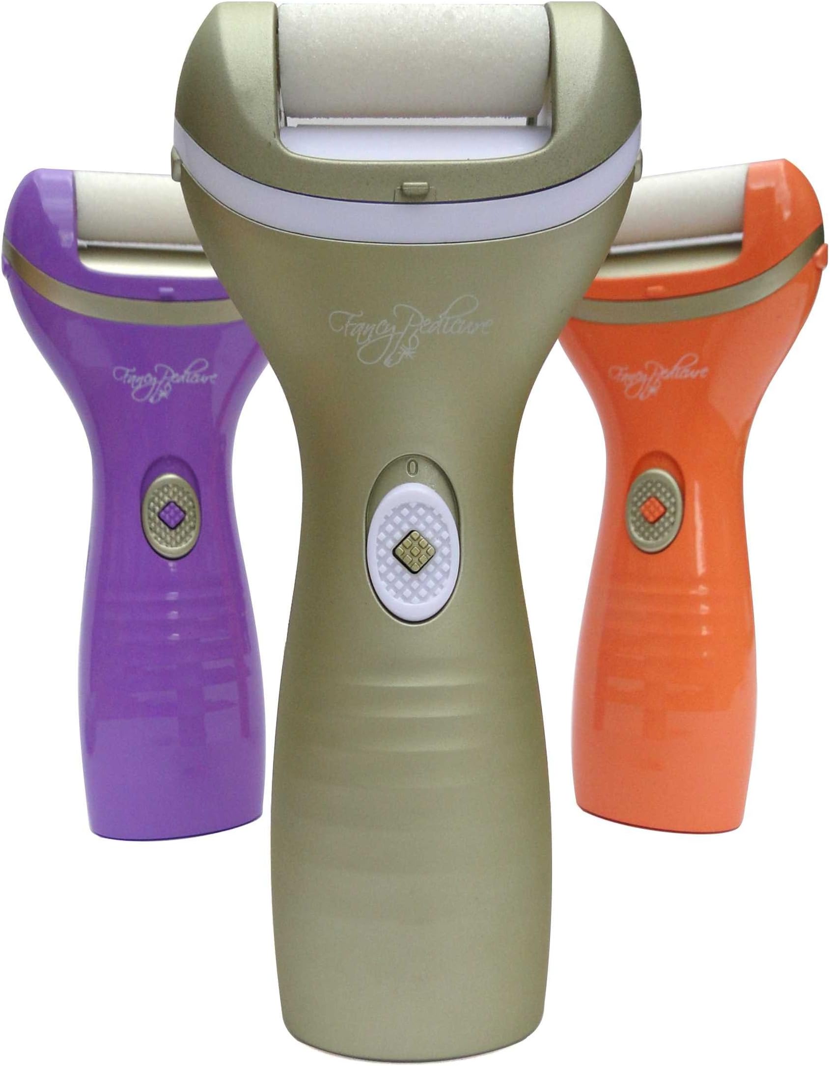 Top Electric Callus Remover by Fancy Pedicure - Best Electronic Foot File Tool to REDUCE Callouses on Feet Heel Hands + FREE 2AA Batteries and 2 Roller - Perfect Daily Unisex Health Care To Eliminate Exfoliate Dead Hard Rough Cracked Skin in Seconds - Gold