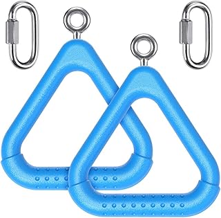 Dolibest 2Pcs Trapeze Swing Bar Rings with Carabiners