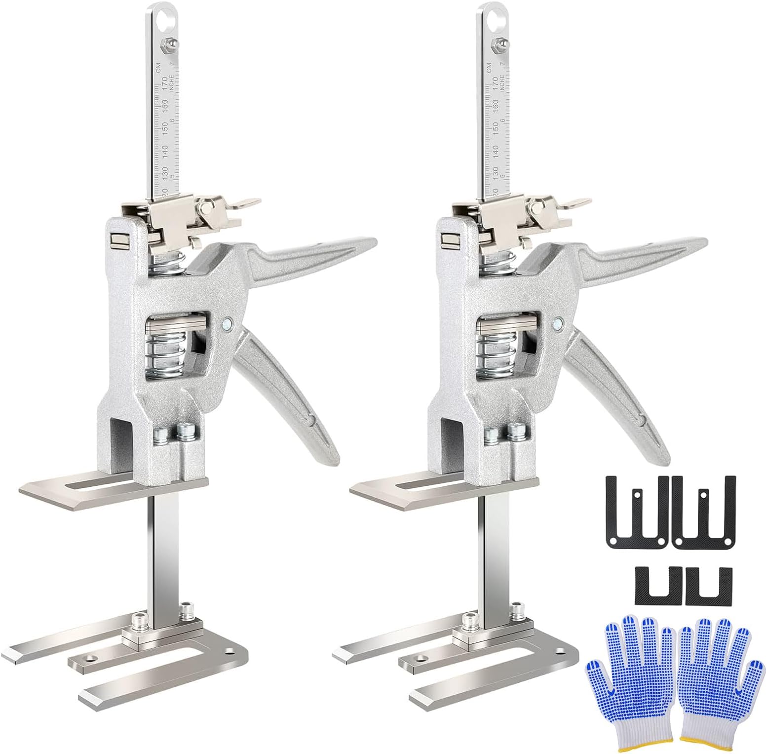 Pack of 2 Labour-Saving Arm, Arm Lifting Tool with Scale, Arm Hand Tool Jack with Slow and Quick Lifting Function, Furniture Lifter for Furniture, Doors, Board Lifter, 200 kg Lifting Capacity