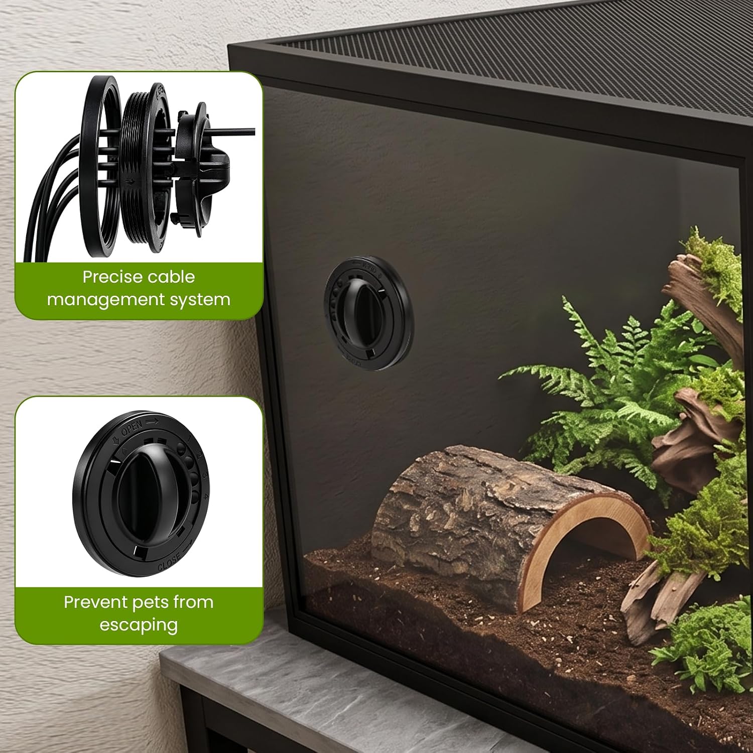 ALOTIKI 64 Gallon Reptile Tank, Bearded Dragon Reptile Enclosure Terrariums image 5