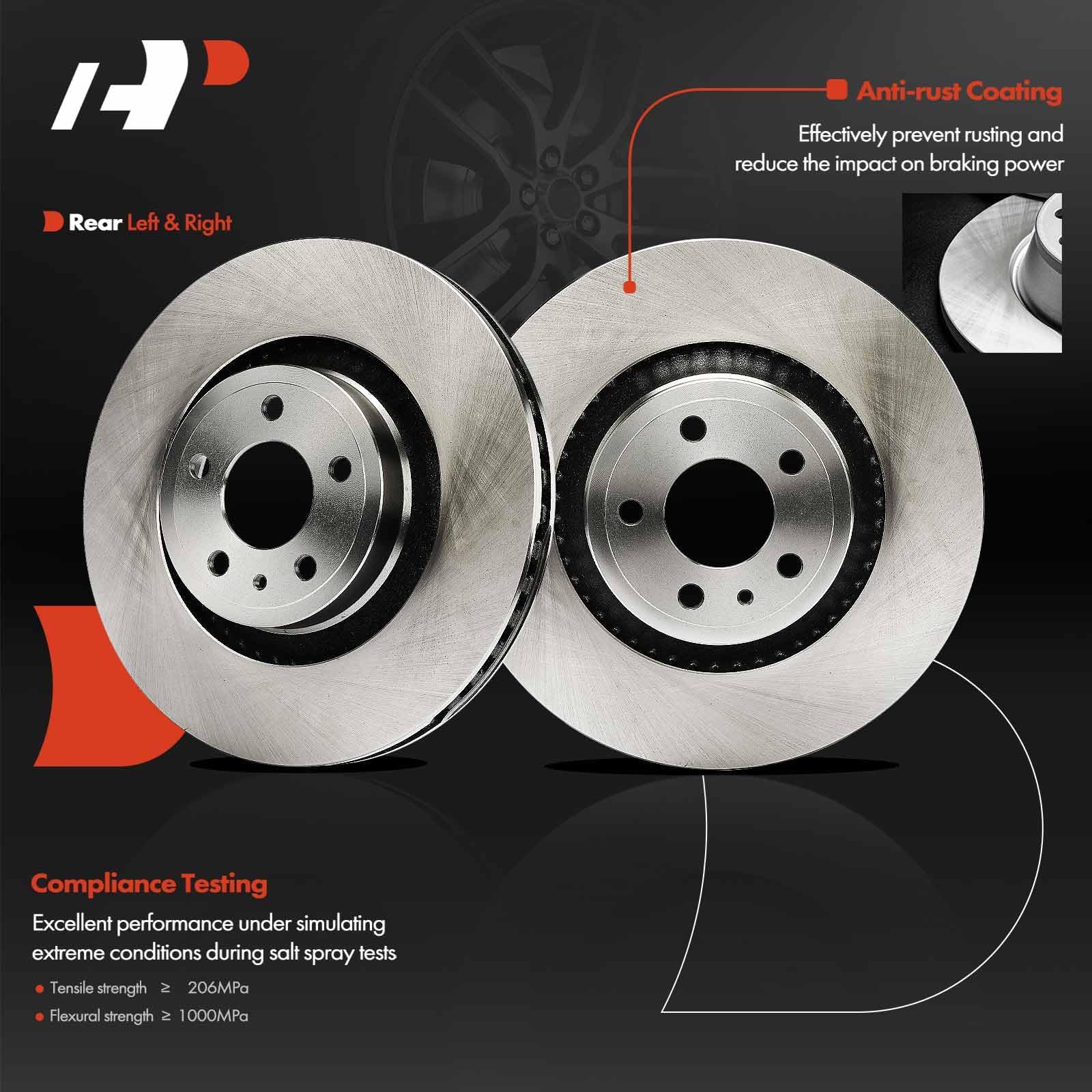 Amazon.com: A-Premium 13.86 in (352 mm) Front Vented Disc Brake