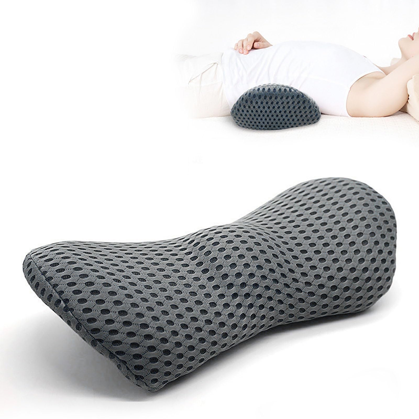 Ergonomisches Rückenkissen Aus Memory Foam – Orthopädische Lordosenstütze Mit Steißbein-Entlastung – Für Bürostuhl, Auto, Bett & Gaming-Stuhl – Atmungsaktiv, Universell Passend – Schwarz Rückenkissen Orthopädisch