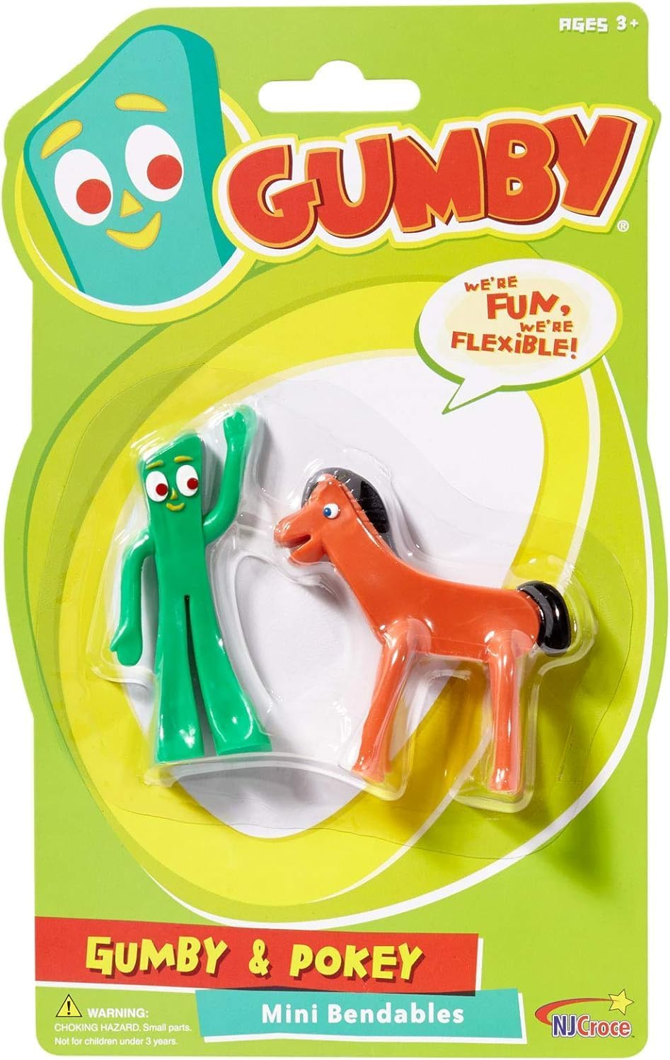 NJ Croce Gumby & Pokey Mini Bendable Pair